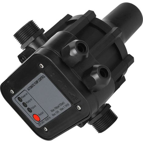 Bomba de agua autocebante negra de 220 V con interruptor de presión y controlador de presión automático. (1/3)