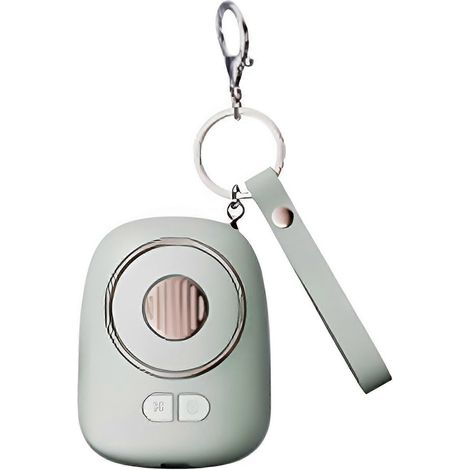 Ventilateur porte-clés portable rechargeable USB, 3 vitesses réglables, idéal pour le bureau (1/4)