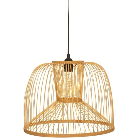 Luminaire Suspension en Bambou naturel D 38 cm - Atmosphera (1/4)