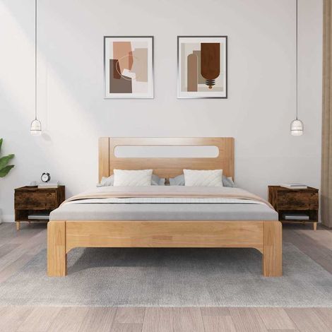 vidaXL Bedside Tables 2 pcs Smoked Oak 50x46x50 cm Engineered Wood (1/5)