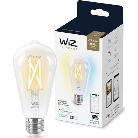 WiZ Lampe LED Filament transparent ST64 E27