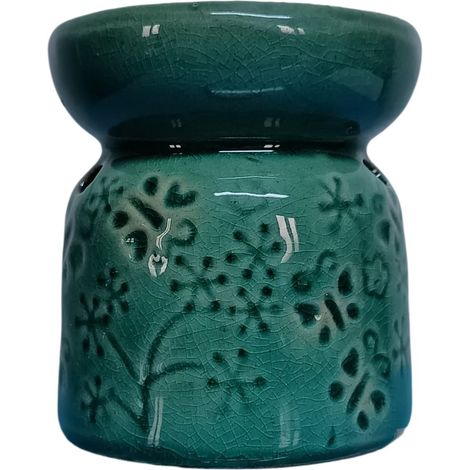 Brûle-Parfum Papillons vert en Céramique 8 cm (1/2)