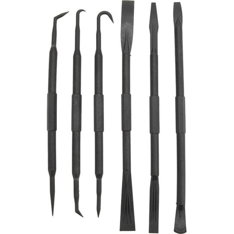 Kit de 6 crochets à levier en ABS noir double extrémité pour retrait sécurisé des joints toriques et accessoires d’étanchéité (1/5)