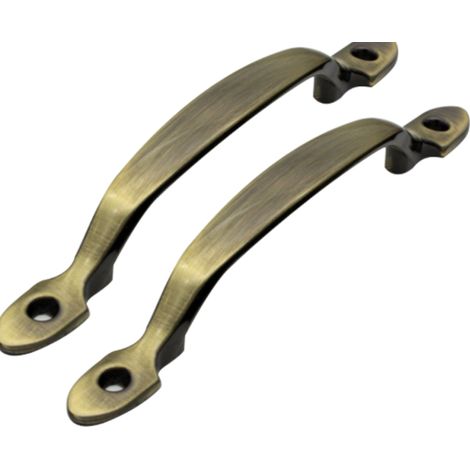 Juego de 2 tiradores para puertas, de metal, con una distancia entre orificios de 135 mm, de aleación de zinc, para cocina y armarios. (1/5)