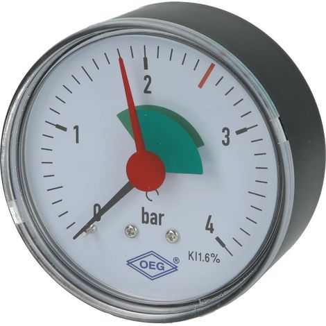 Manomètre de chauffage 1/4'' axial diam. 63 mm