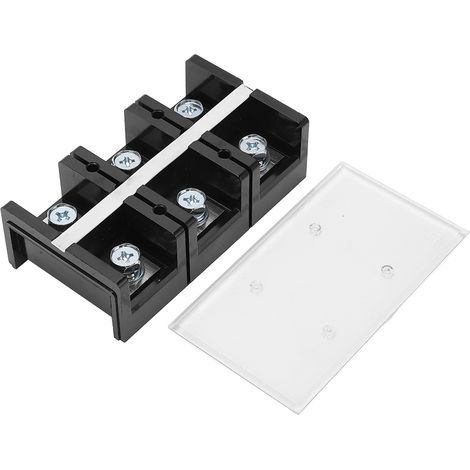 Bornier à vis 3 positions 2 rangées 300A 600V barrière en cuivre pour alimentation électrique (1/5)