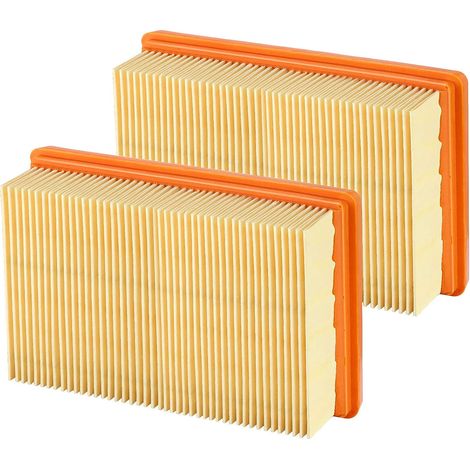 Flacher Faltenfilter, 2 Stück, für Kärcher MV4 MV5 MV6 WD4 WD5 WD6 WD5P Mehrzweck-Nass-/Trockensauger - ersetzt 2.863-005.0 (1/5)