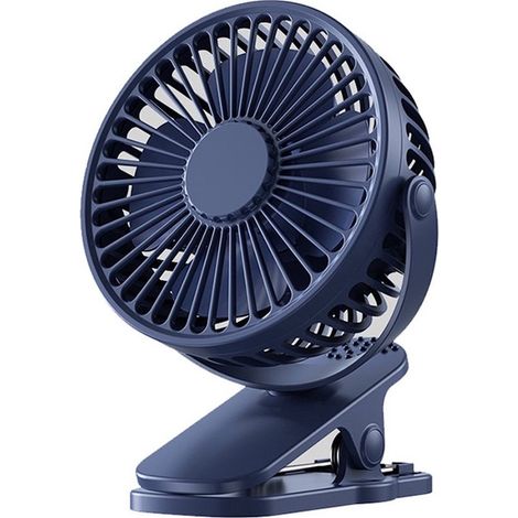 Ventilador con clip - Recargable - Con clip - Negro (1/5)