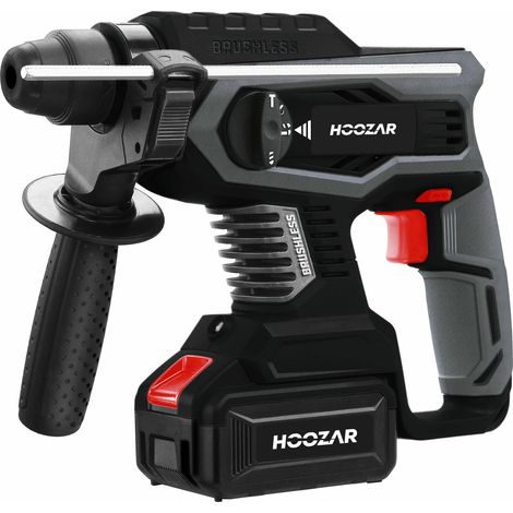 HOOZAR Bürstenloser Hammerbohrer SDS+ 18V 2x4,0Ah 2,2J RH10BL