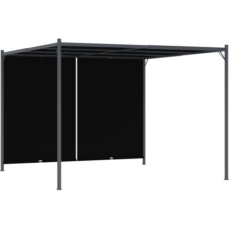Pergola de jardin avec toit rétractable 3x3 m Anthracite (1/5)