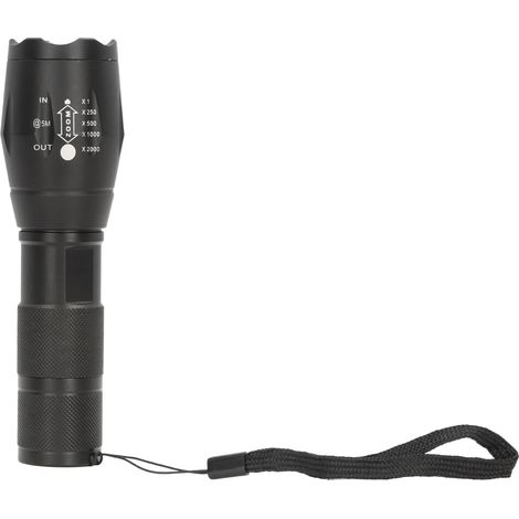 Lampe torche LED chasse rouge, zoom télescopique, lumière nocturne détection animaux, sans piles (A100 rouge) (1/5)