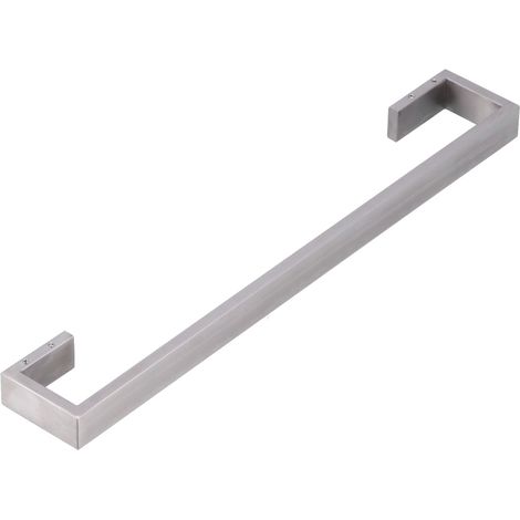 Porte-serviettes 50 cm en acier inoxydable 304 brossé, barre simple 445, support pour salle de bain et serviette de bain, finition brossée (1/5)