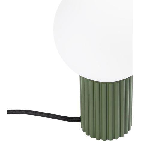 Lampe de bureau moderne vert olive globe blanc G9 Pure (1/5)