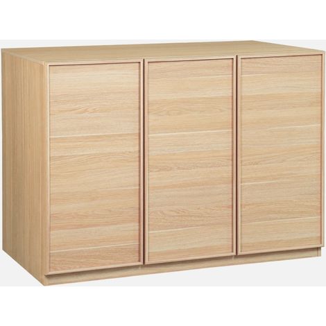 Isla central de cocina decorativa de madera con 3 puertas (1/5)