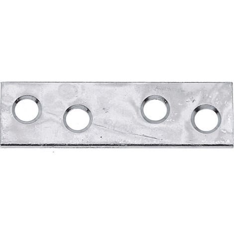 849368 Platine d'assemblage, étroite, galvanisée Sendzimir, 50 x 14 mm, Set de 100 pièces