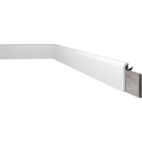 Surplinthe polystyrène HD 110 x 22 x 2000 – Résistante à l'humidité et aux chocs – Écolabel Blauer Engel – 1 pièce – Decoflair (1/3)