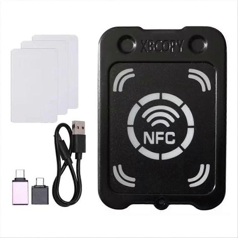 Lecteur/copieur de cartes à puce RFID + lecteur/copieur de clés de chiffrement NFC pour 3 cartes UID, duplicateur de jetons RFID 13,56 MHz (1/5)