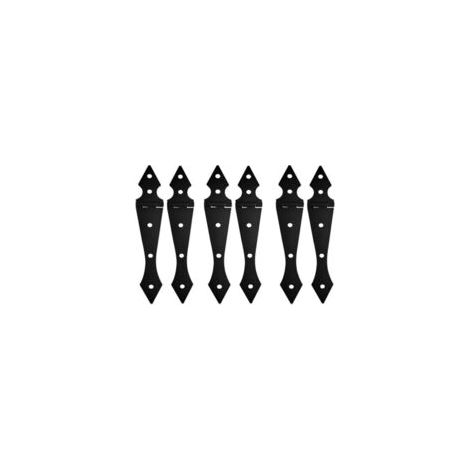Hochleistungs-Scharniere für Zäune – geeignet für diverse Türen, Schränke, Kisten usw. – 6er-Pack, schwarz, 5 x 3,7 cm – Crezuo