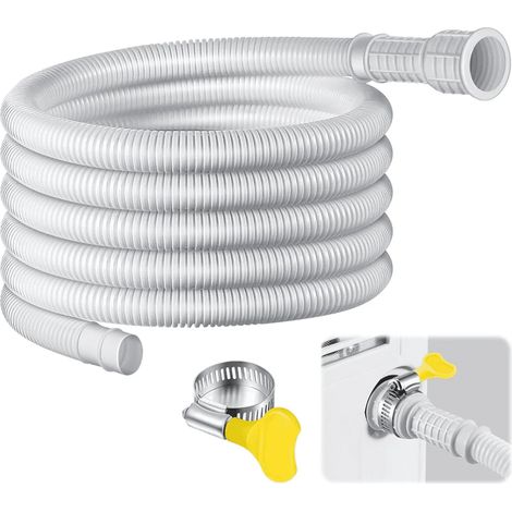Tuyau de vidange de déshumidificateur 13FT en PVC flexible avec adaptateur en caoutchouc