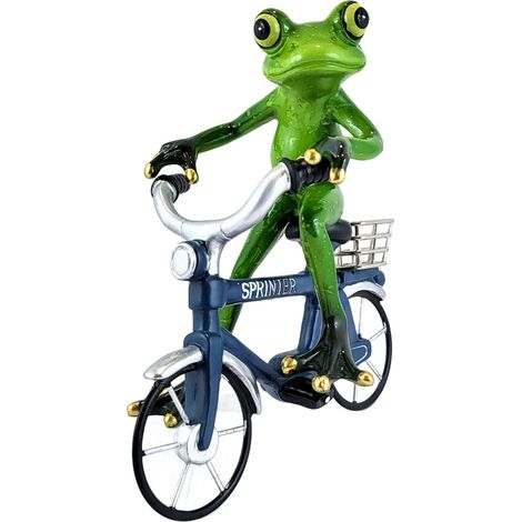 Froschfigur auf einem Fahrrad (1/5)