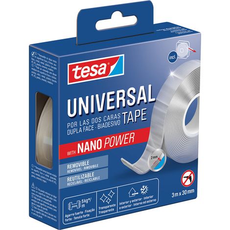 NASTRO BIADESIVO UNIVERSALE CON 'NANO POWER' mm 30 x mt. 3  - TESA