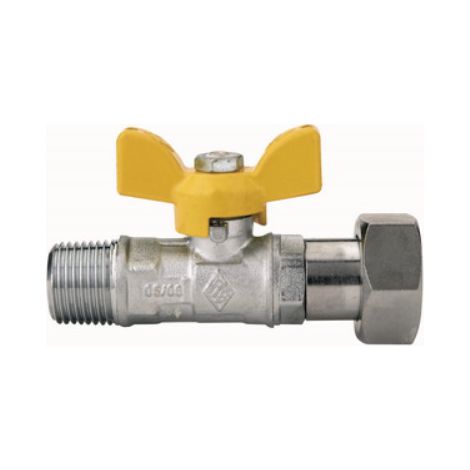VALVOLA A SFERA PER GAS FILETTATURA MASCHIO CON GIRELLO 1/2" x 3/4" RB