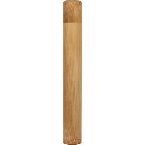 Boîte de Rangement à Thé en Bambou Naturel Fait Main - Récipient Portatif et Écologique (2.5 x 23cm) (1/3)