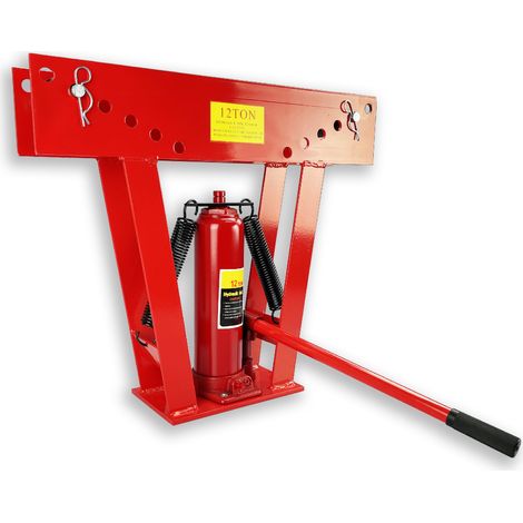 PIEGATUBI IDRAULICA 12T 6 MATRICI 43KG STRUTTURA MASSICCIA METALLO TUBI BARRE OFFICINA GARAGE UNIVERSALE