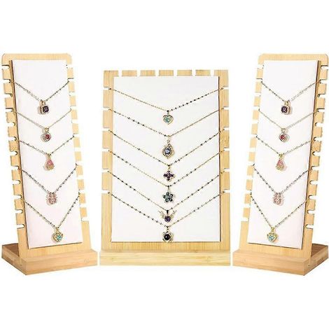 Présentoirs à colliers pour la vente, porte-colliers, présentoir de rangement pour bijoux, ensemble de 3 pièces (1/5)