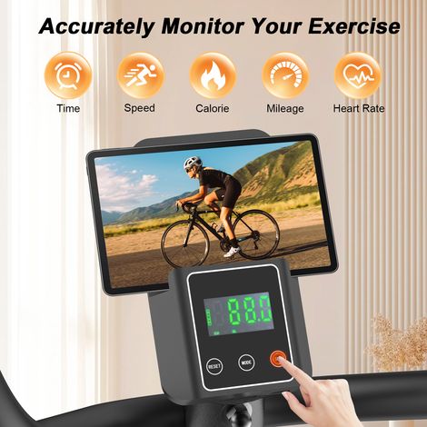Vélo D’appartement GartistGo 5 En 1 – 16 Résistances Magnétiques, 150 Kg, Dossier, écran LCD, Cardio – Silencieux Et Confortable