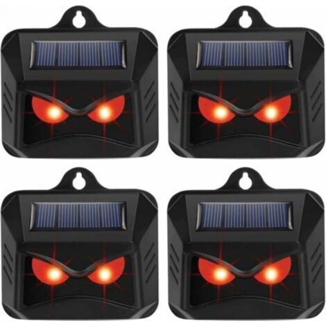 Solarbetriebene Raubtierabwehrleuchte 4er-Pack – Fuchsabwehr für Gärten – Tierabwehrmittel – Hirschabwehrgeräte – Katzenabwehrmittel – Fuchsabwehrmittel