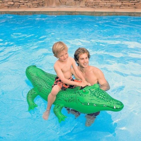 Intex Materassino Gonfiabile Coccodrillo Verde 168x86 cm