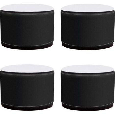 Meubles Jambes4 Meubles de Meubles Tapis Rond Table Basse Pieds Canapé Pied Tapis de Pied Armoires de Ménage Et de Lits Pieds D'Élevage de Pieds Avec Auto-Adhésif/Black/5X6Cm (1/5)