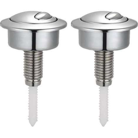Lot de 2 boutons poussoirs à double chasse d'eau pour réservoir de toilettes Siamp pour Optima 49 Bouton poussoir à double chasse d'eau pour Twyford Vitra (1/5)