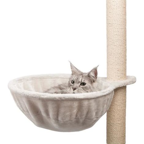 Sac confort XL pour arbre à chat – Ø45cm – Supporte jusqu'à 9kg – Fixation sur arbres à chat – Coloris gris clair – Trixie