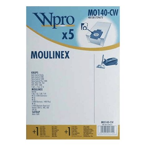 SACHET DE SACS W51 POUR PETIT ELECTROMENAGER MOULINEX - 481281729673 (1/3)
