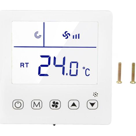 Eosnow Digitale Thermostat -Lüftungsfunktion Genauige LCD -Anzeige Klimaanlage Temp Controller für das Home Hotel AC220V (1/5)