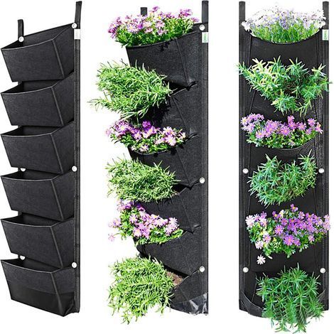 Sac de Plantation Vertical pour Mur, Conteneur de Verdure Extérieur, Jardin Potager Suspendu (1/5)