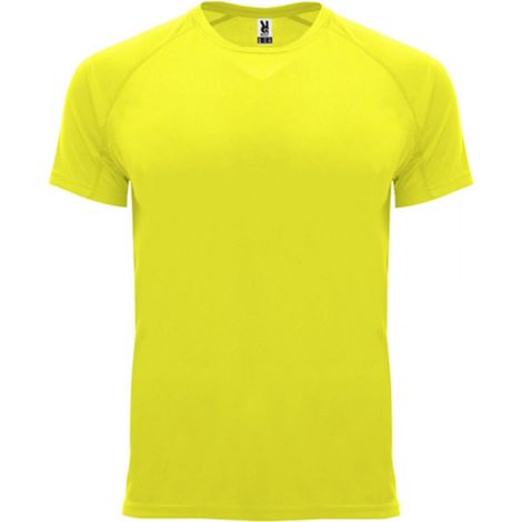Camiseta técnica de manga ranglán con factor protección UV BAHRAIN ROLY XXL Amarillo flúor