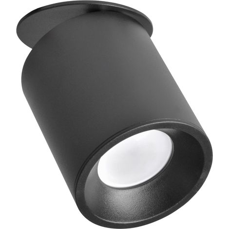 Spot encastré orientable GU10 noir alu Polux Haron (1/2)