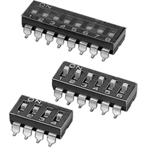 Omron A6S-4104-H DIP-Schalter Polzahl 4 SMD 1 St. Bag