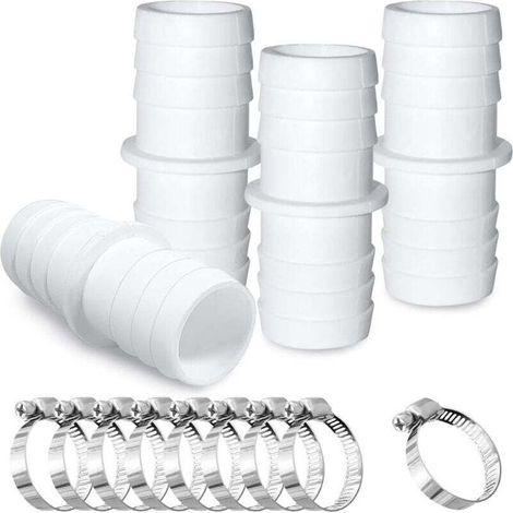 4 Pièces Raccord de Tuyau avec Colliers 38 mm Adaptateur Piscine Compatible pour Systèmes d'Arrosage et Accessoires- (1/4)