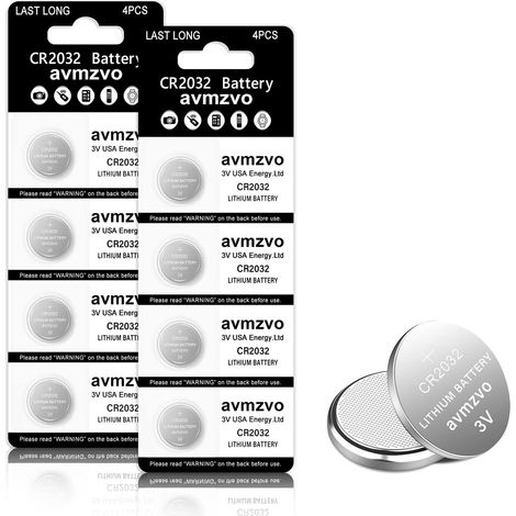 CR2032 Pile Bouton Batterie au Lithium 3V CR-2032 8 Piles (2032-8p) (1/5)