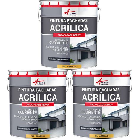 Pintura acrílica para exteriores, impermeable y duradera para fachadas exteriores - ARCAFAÇADE RENOV