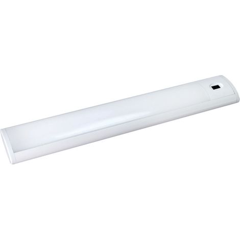 Réglette LED Blanc 44cm, 3W, 320 lm, 3000K, inter. infrarouge, batterie recheargable, intensité variable - Tibelec (1/4)