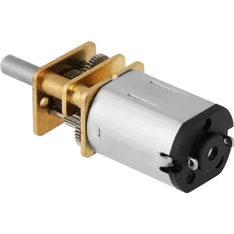 Moteur électrique, N20 DC 3V 6V 12V 50-2000RPM Petit Moteur à Engrenages, Réducteur de Vitesse Moteur à Courant continu avec boîte de Vitesses, pour Robot, engrenage DIY Jouet (1/5)
