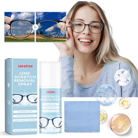 Solution nettoyante pour lunettes : entretien et protection des verres, protection contre les rayures – Spray pour verres 100 ml + chiffon pour lunettes -- BIEMMEDUE (1/5)
