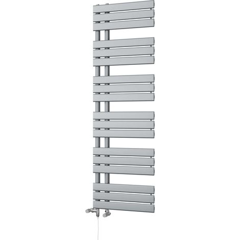 Tristan - Silver Dual Fuel Towel Rail H1564mm x W500mm Standard (1/3)