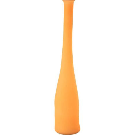 Vase bouteille en verre orange néon design élégant et tendance - Orange néon lumineux (1/3)