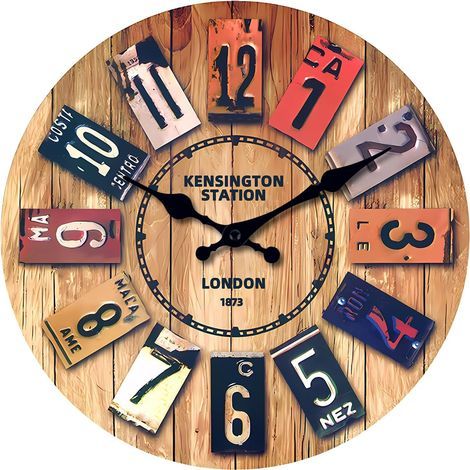 Retro-Wanduhr (30 cm), geräuschlos und minimalistisch, batteriebetrieben und gut lesbar, ideal für Badezimmer, Wohnzimmer, Büro, Küche und Schlafzimmer. (1/5)